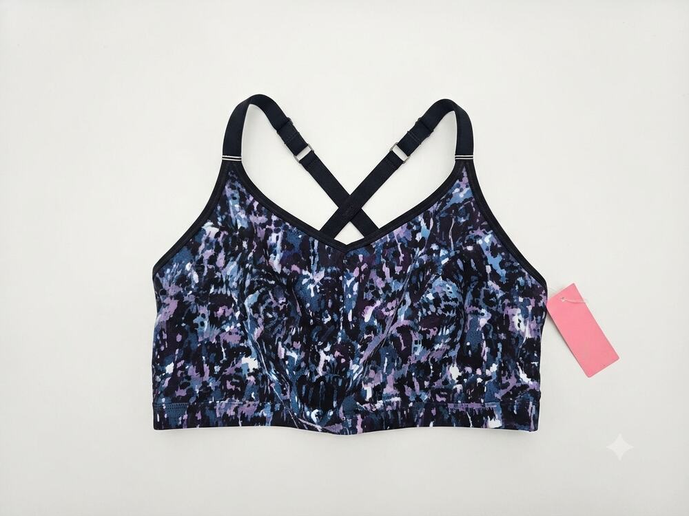 NEW Livi 22/24 Sports Bra Purple Gym Yoga Active Casual Strappy Back